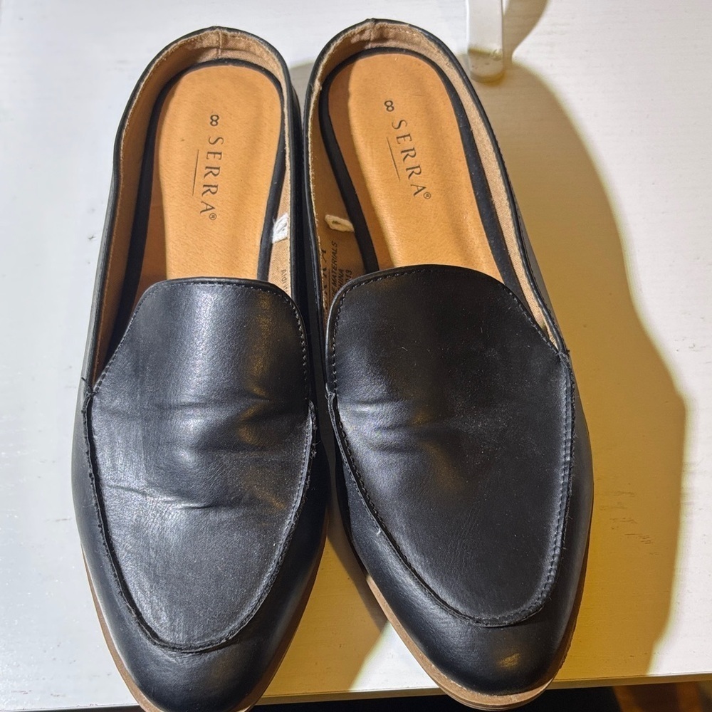 Serra Elegant Black Slip-On Shoes